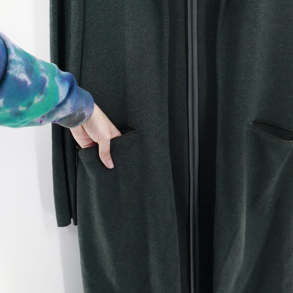 Tart Collections Ollie Duster Cardigan Womens S Green Grandpa Eclectic Professor - Picture 8 of 16